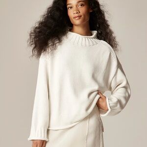 J. Crew Rollneck Cream Sweater